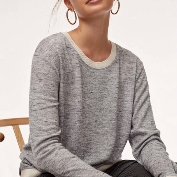 Wilfred Aritzia Heather Galaxy Berri Long Sleeve Sweater Size XXS - Picture 2 of 10